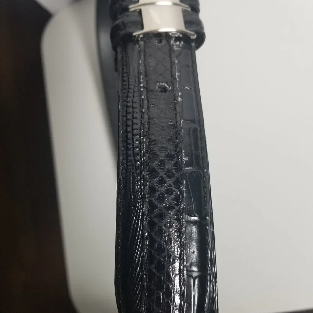 Stacy Adams Men's Genuine  Leather Snake Print  Belt Sz 42